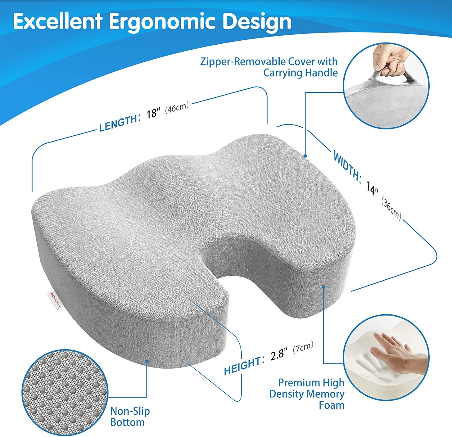 Buy DEBIK Orthopedic Coccyx Donut Pillow Seat Cushion for Lower
